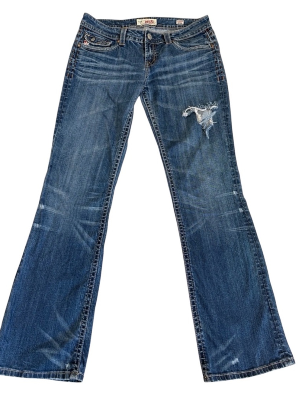 Mek Denim Distressed Los Angeles Boot Cut w32 L 34